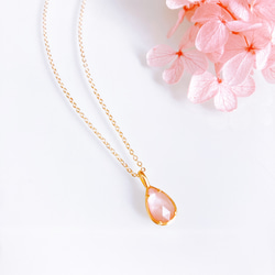 TV衣装提供【特集掲載】桜色 ピンクシェル クリスタル 水晶 夏 ネックレス アレルギー対応 母の日 誕生日 ギフト 4枚目の画像
