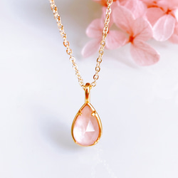 TV衣装提供【特集掲載】桜色 ピンクシェル クリスタル 水晶 夏 ネックレス アレルギー対応 母の日 誕生日 ギフト 1枚目の画像