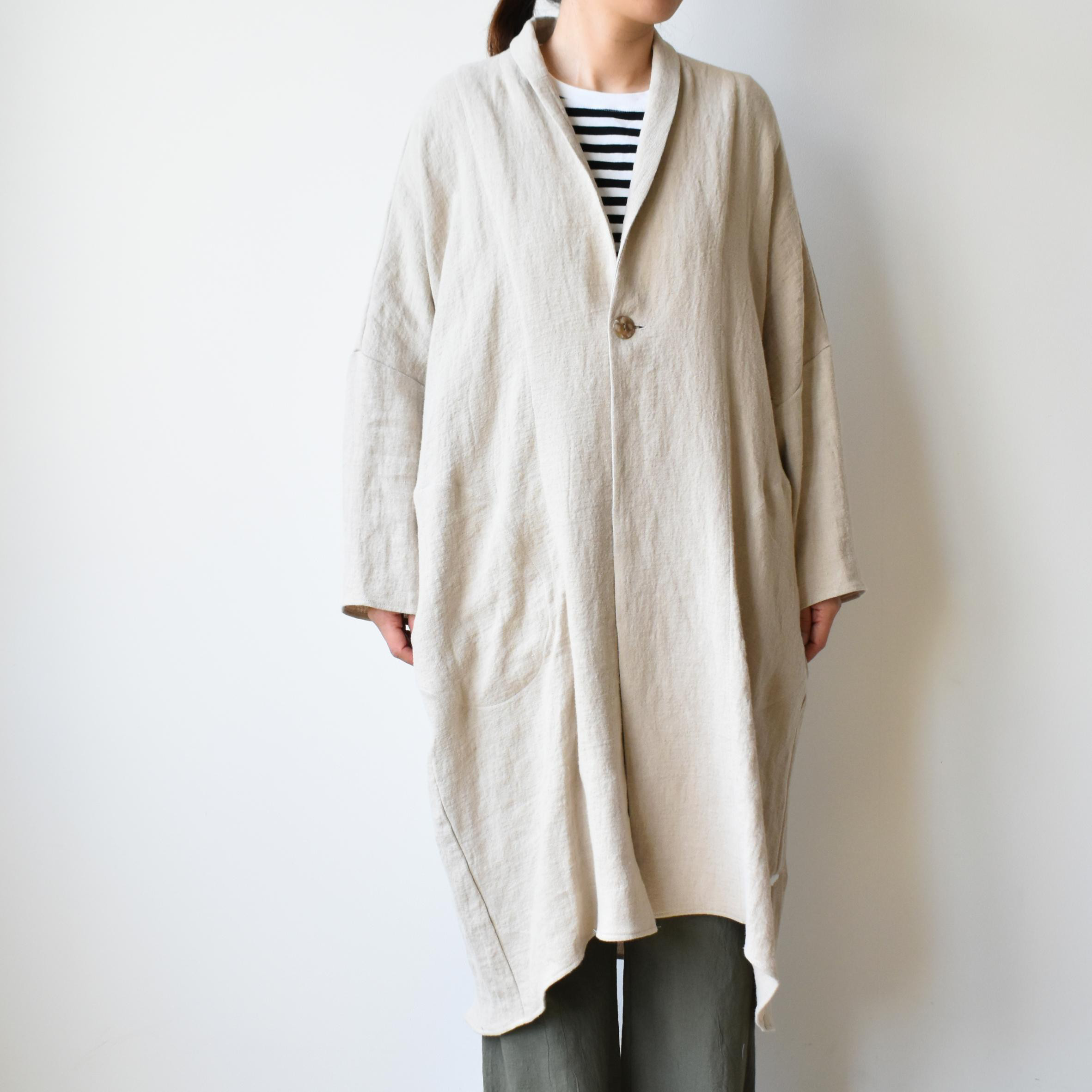 【即購入OK】TOUJOURS リネンガウンコート　カーディガン