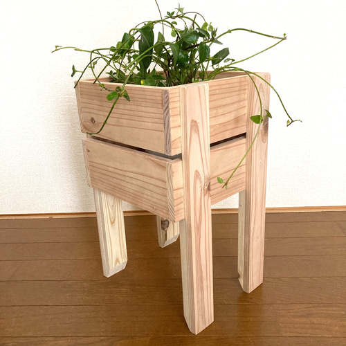 プランターボックス スクエア鉢カバー 木製 ハンドメイド 棚・シェルフ
