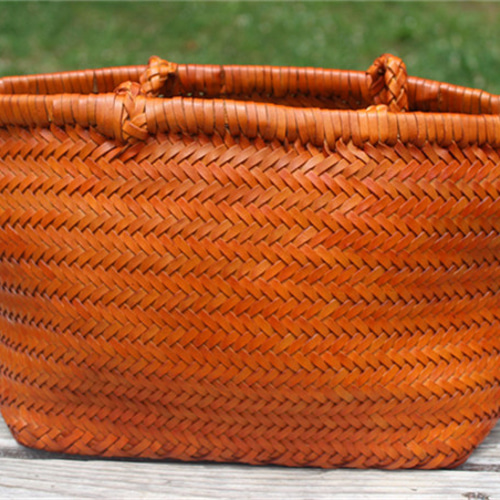 メヌ革 本革 牛革 革編み込み かごバッグ 籠 トートバッグ レザー