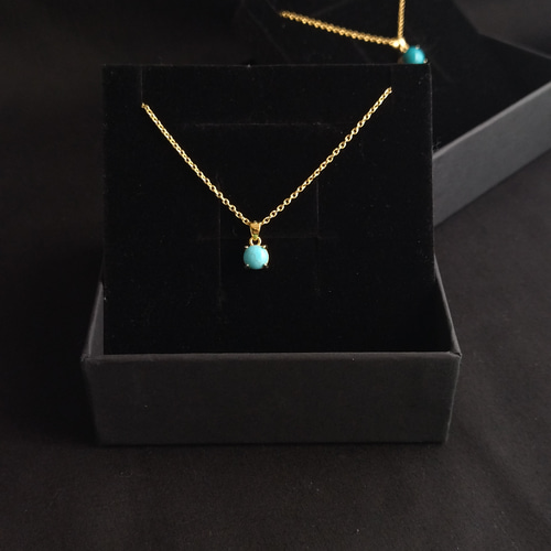 晴れやかブルー2023 / さりげなく魅せる14Kと一粒ターコイズの  