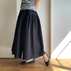美品 オブリ タフタティアードスカート ロング 通年活躍 ブラック XS 1101SK006221S17.jpg