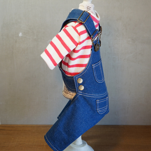 犬服 ブルーデニム☆オーバーオール☆ドッグウェア サロペット