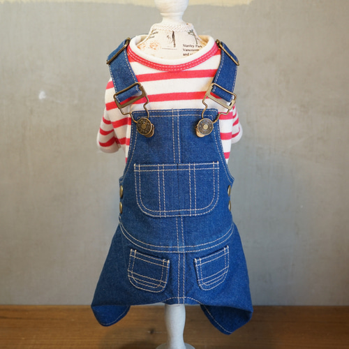 犬服 ドッグウェア かぼちゃパンツ サロペット デニム ハンドメイド 犬服 デニム パンツ 犬 服 安い つなぎ カバーオール サロペット