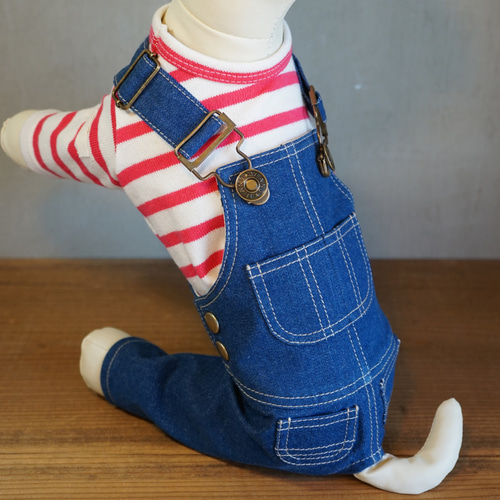 犬服 ドッグウェア かぼちゃパンツ サロペット デニム ハンドメイド 犬服 デニム パンツ 犬 服 安い つなぎ カバーオール サロペット
