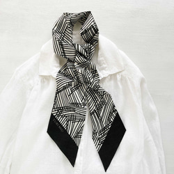 斜紋圍巾 | 無題 01 * 黑色（100% 棉） 第3張的照片