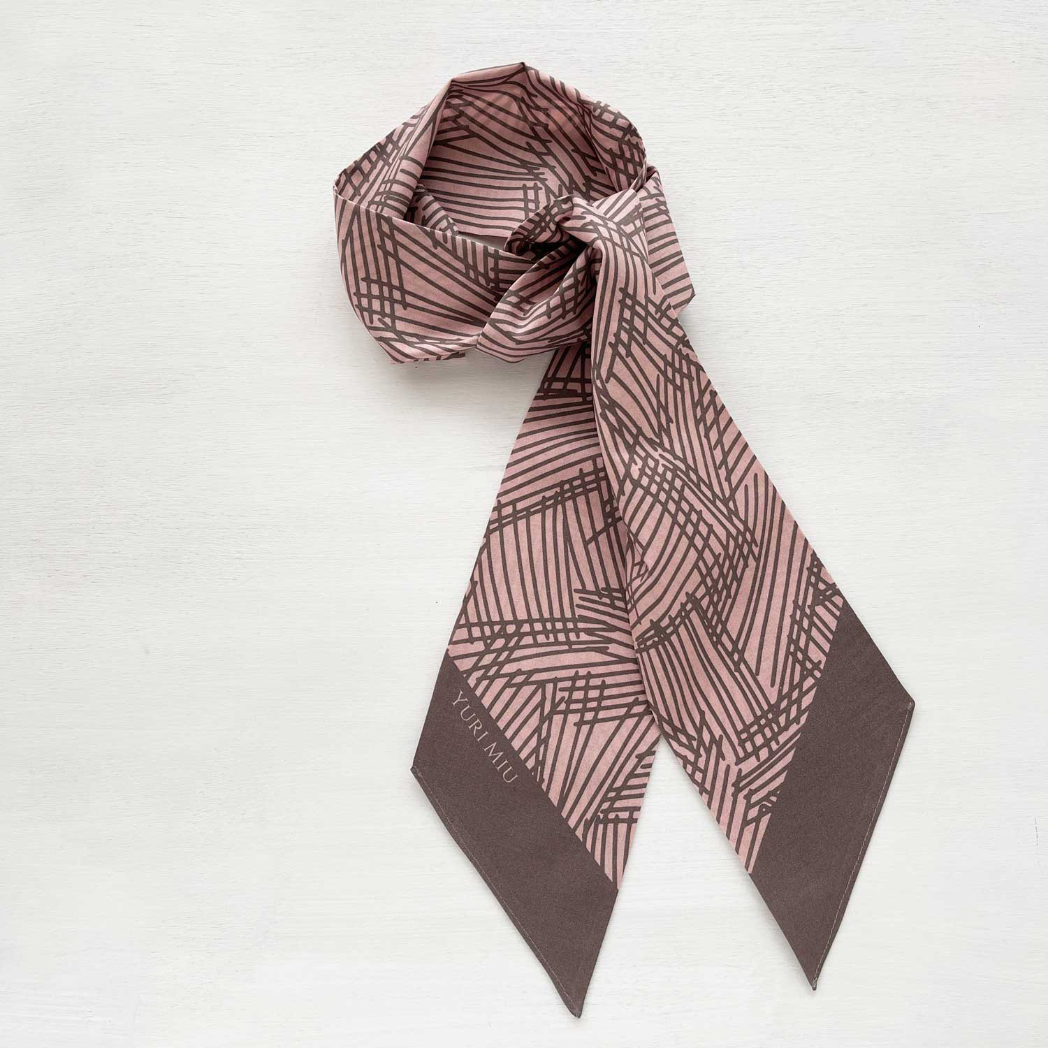 スカーフ｜アンタイトル 01 ＊ モーヴピンク（細長フォルム / コットン100%）