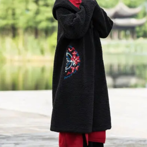 ウールのコートの婦人服の秋冬の新型韓版のファッション羅紗の中の長い長いゆったC ウールのコートの婦人服の秋冬の新型韓版のファッション羅紗の中