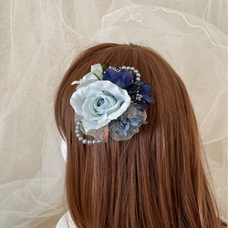 花のコサージュ　ブルーローズ　入学式　卒業式　結婚式　2306-C5 4枚目の画像