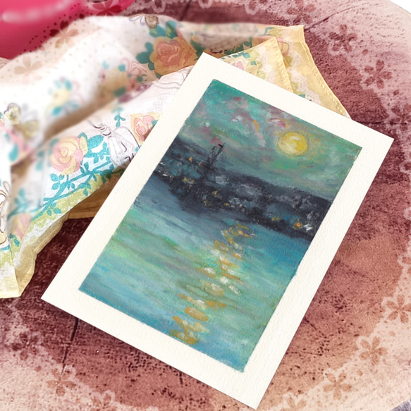 原画・一点物 ・オイルパステル画】「Moonlight」名画の模写