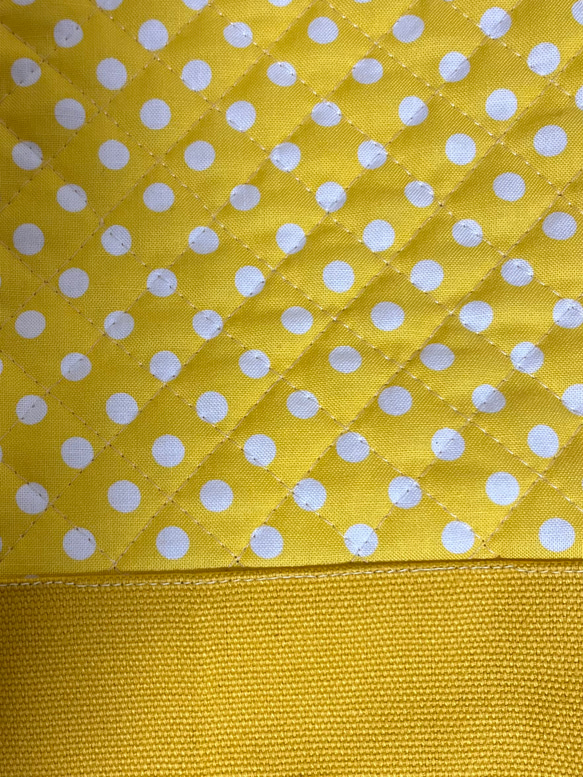 レッスンバッグ〜黄色のドット柄〜 3枚目の画像