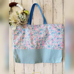 レッスンバッグ　ハンドメイド　小花柄　大人デザイン 受注生産】レッスンバック 30cm×40cm 小花柄 レッスンバッグ Small