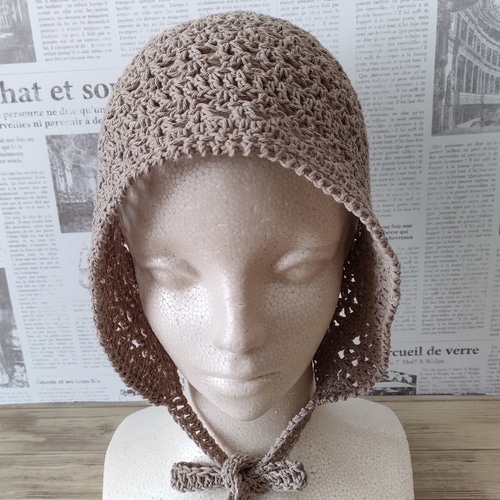 ハンドメイド☺︎春夏コットン毛糸☺︎モチーフハット☺︎クロシェバケット夏ハットフェス ハンドメイド︎春夏コットン︎クロシェバケットハット︎夏フェス