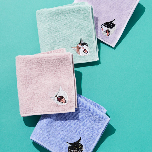 メッシュポーチ 刺繍 猫ちゃんたち 巾着バッグ honok 通販