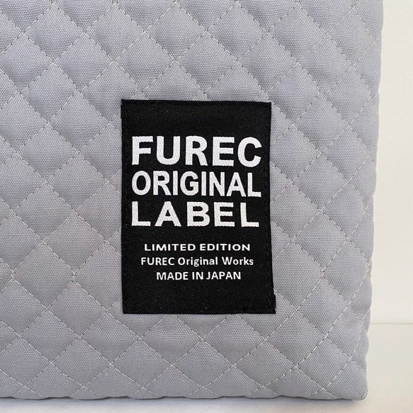 《送料無料》キルティングの入園入学セット ロゴ×グレー 6枚目の画像