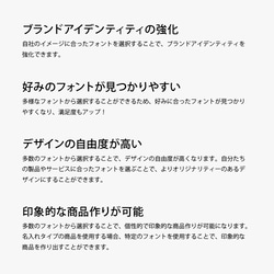 名入れ フォント オプション 2万種類以上（adobe fonts） 3枚目の画像