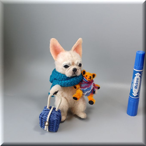 羊毛フェルト　チワワ　フレンチブルドッグ 羊毛フェルト チワワ フレンチブルドッグ
