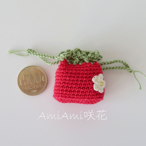 フルーツミニ巾着*レース編み* 巾着袋 AmiAmi咲花 通販 15488231