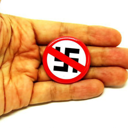 反ナチス　缶バッジ　３個セット　反ヒトラー　反ナチ　パンク　ロック　反戦　グッズ 3枚目の画像