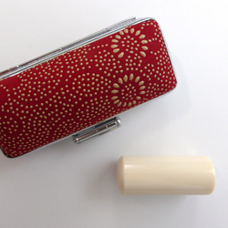 希少！高級品！マッコウ鯨歯 芯持ち印材 φ15.10×54.68㎜ トカゲケース