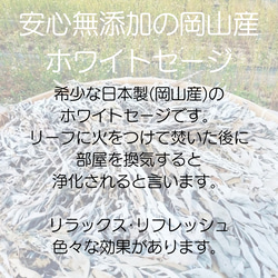 《完全無添加・高品質・希少国産》晴れの国 岡山産 ホワイトセージ お試しパック 2枚目の画像