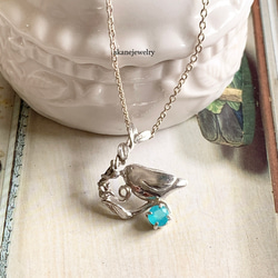 小鳥のネックレス　シルバー製 1枚目の画像