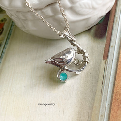 小鳥のネックレス　シルバー製 4枚目の画像