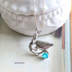 小鳥のネックレス　シルバー製 5枚目の画像