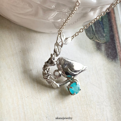 小鳥のネックレス　シルバー製 3枚目の画像