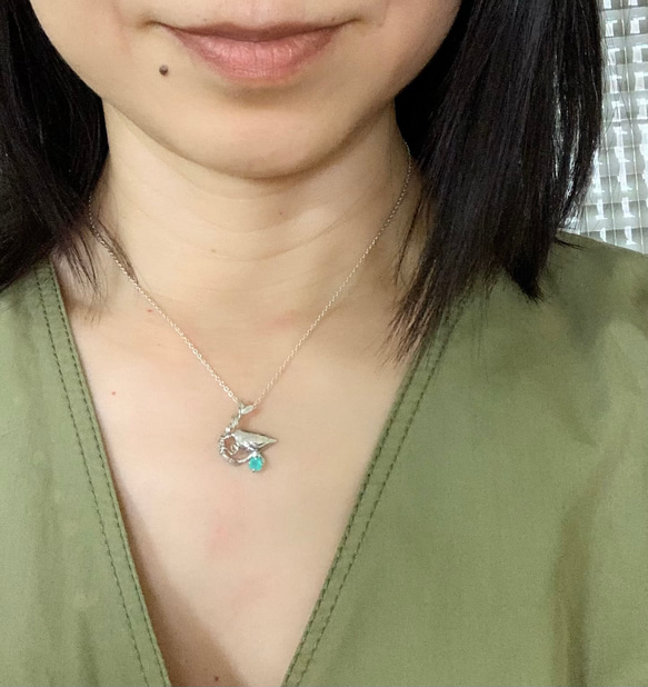 小鳥のネックレス　シルバー製 6枚目の画像