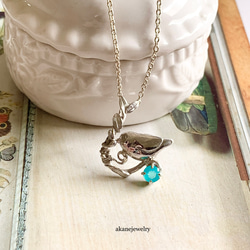 小鳥のネックレス　シルバー製 2枚目の画像