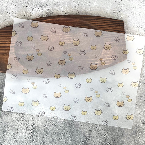 cat pop design paper＊A4トレーシングペーパー (ラッピング