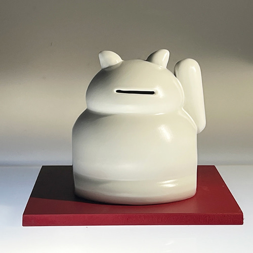 招き猫 福ちゃん招き猫 磁器の招き猫 陶器の招き猫 貯金箱 猫