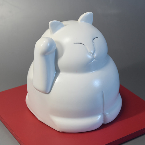 招き猫 福ちゃん招き猫 磁器の招き猫 陶器の招き猫 貯金箱 猫 置物