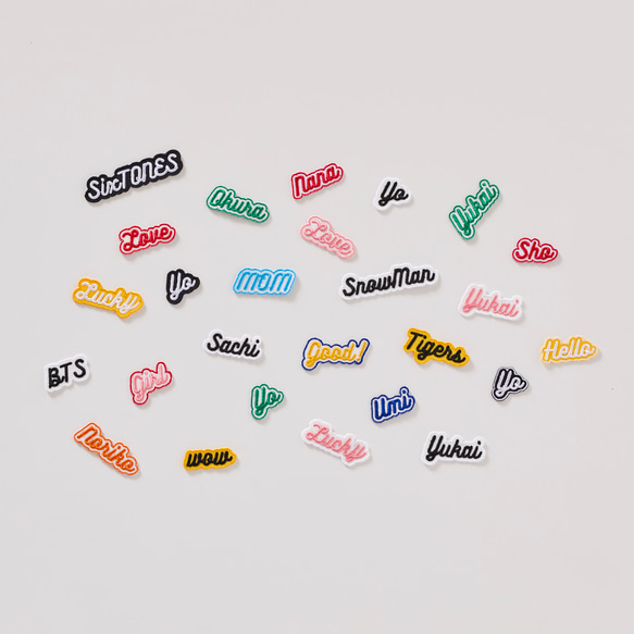 （特大）英字の刺繍ワッペン・シール　 セミオーダー　名入れ　名前ワッペン 2枚目の画像