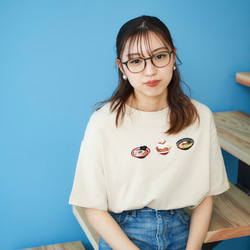 ラーメン 刺繍 ビックシルエット Tシャツ  レディース 8枚目の画像