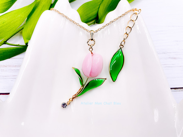 ◇新品◇ Pt チューリップ ペンダントトップ ハンドメイド