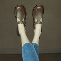 厚底靴 メリージェーン 靴 パンプス ストラップシューズ ワンストラップ ローファー 革靴 ベルト ギフト 敬老の日 12枚目の画像