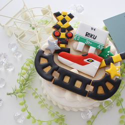 電車　【アイシングクッキー】　踏切　新幹線　誕生日　人気　男の子向け　オーダー　名入れギフト　クッキー詰め合わせ 13枚目の画像