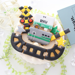 電車　【アイシングクッキー】　踏切　新幹線　誕生日　人気　男の子向け　オーダー　名入れギフト　クッキー詰め合わせ 11枚目の画像