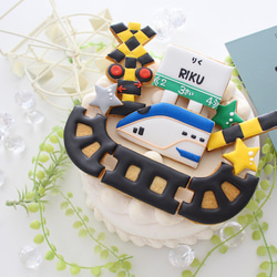 電車　【アイシングクッキー】　踏切　新幹線　誕生日　人気　男の子向け　オーダー　名入れギフト　クッキー詰め合わせ 12枚目の画像