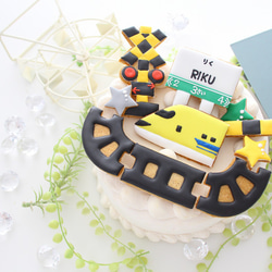 電車　【アイシングクッキー】　踏切　新幹線　誕生日　人気　男の子向け　オーダー　名入れギフト　クッキー詰め合わせ 15枚目の画像