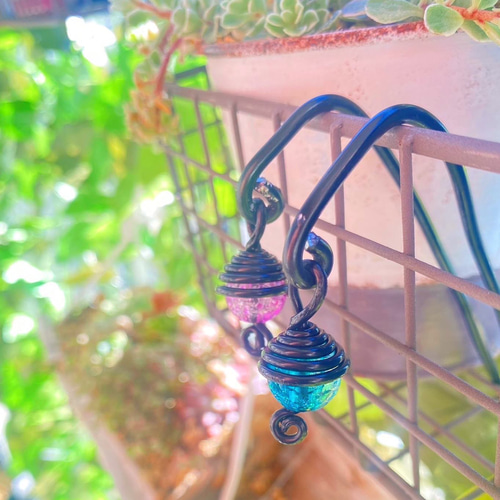 ガーデンピック☆2つセット☆ハンドメイド☆ビーズ☆ワイヤークラフト  