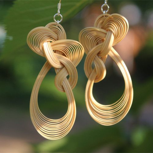 竹細工アクセサリー イヤリング ピアス ノンホールピアス 高級 美術