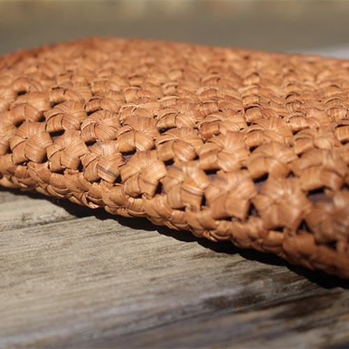 98160長財布 山葡萄 籠 バッグ 六角花編 小銭入れ ポーチ財布 コイン