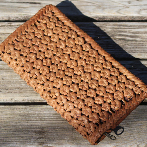 長財布　山葡萄 籠 バッグ 六角花編 小銭入れ　ポーチ財布 　ケース 98160長財布 山葡萄 籠 バッグ 六角花編 小銭入れ ポーチ財布 コイン