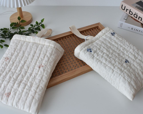 ヌビバッグ さくらんぼの刺繍 シューズバッグ 上靴入れ 上履き