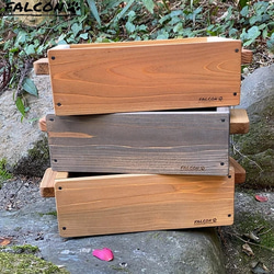 [工房FALCON] 取手付きミニ木箱　ウォルナットカラーver. 7枚目の画像