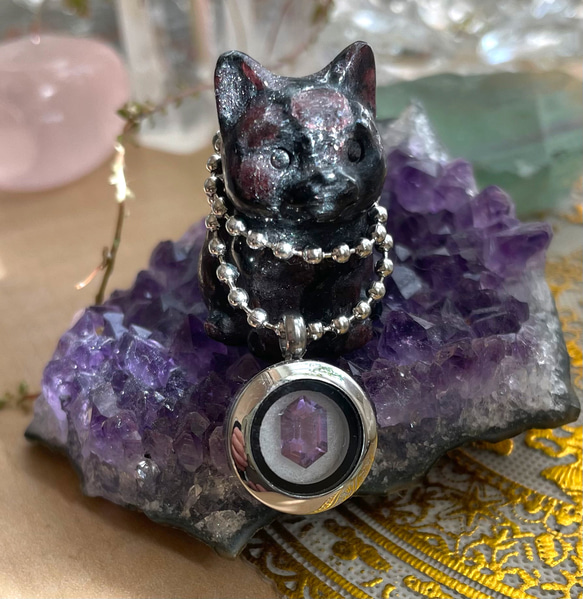 天然石猫ガーネットとアメジストのルピー その他置物 COCO SNOW 通販